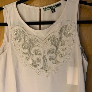 Love Stitch taupe tunic